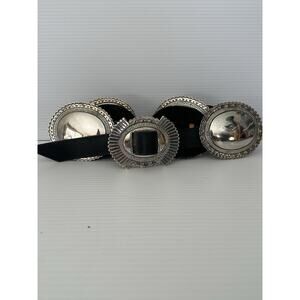 Vintage Albert Jake Navajo Sterling Silver Concho Belt 622g Large 3.5” Conchos